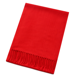 红围巾定制logo印字刺绣年会红围巾庆典活动大红色中国红聚会开业