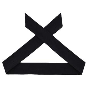 手作黑色肌理纹棉日系文艺复古纯色交叉兔耳朵铁丝发带女发饰发箍