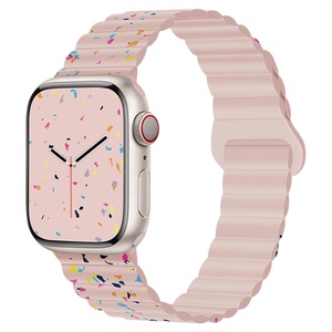 磁吸彩点硅胶适用iwatch表带
