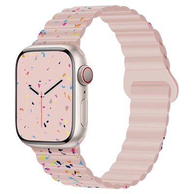 磁吸彩点硅胶适用iwatch表带