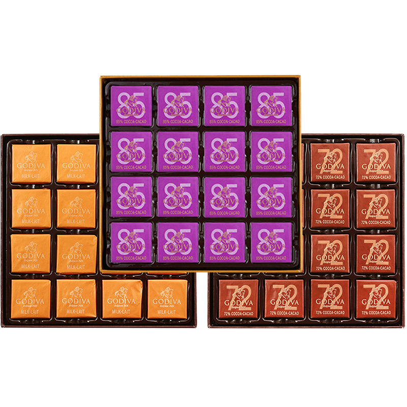 【自营】GODIVA歌帝梵牛奶黑巧克力礼盒16片零食伴手礼物【临期】