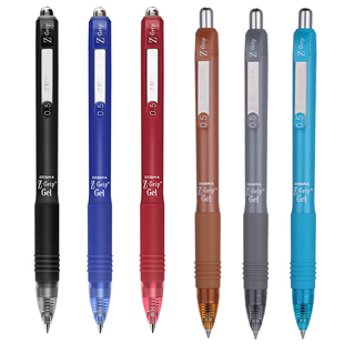 日本ZEBRA斑马碳素笔黑色JJ3顺滑国产款真好中性笔红色子弹头按动 式蓝色速干黑笔学生用考试用专0.5