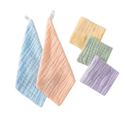 6层棉纱纯棉婴儿方巾口水巾