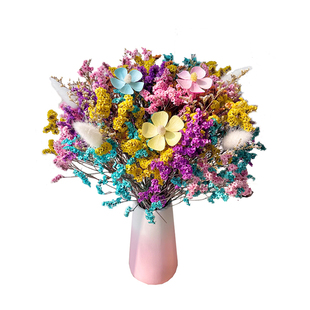 永生干花花束高级感真花风干天然满天星餐桌装饰家居摆件客厅摆设