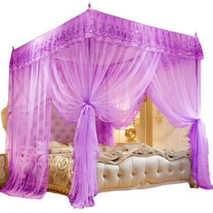 2025新款蚊帐支架1米5床1.8米家用文章纹账文2米x2米2卧室免安装