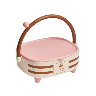 可露丽风手提果盘带盖四分格