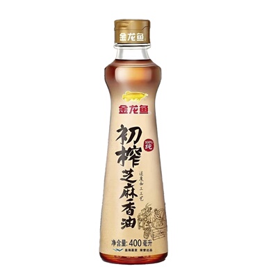 金龙鱼芝麻香油400ml初榨芝麻油家用调味瓶装拌菜纯芝麻原料