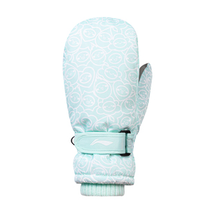 李宁儿童保暖手套滑雪骑行冬季小孩男加绒防水女童防风防寒滑玩雪