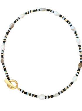 CHICWANG天然宝石串珠锁骨链