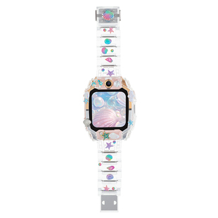 【海洋透明磁吸表带】适用小天才电话手表z11/z10/z9表带z8a/z6s/d2a闪扣加强磁扣d3/z7s/u3/n5/z5aq加长表链