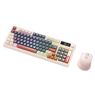 梦族无线蓝牙键盘鼠标套装机械电脑办公游戏静音无声充电款带屏幕