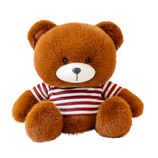 天威林T恤棕熊毛绒玩具泰迪小熊公仔抱抱熊玩偶女生安抚娃娃礼物