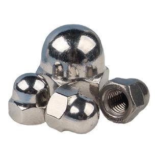 304不锈钢盖型螺母细牙盖形螺帽球头装饰螺丝帽反牙M5M6M8M10-M20