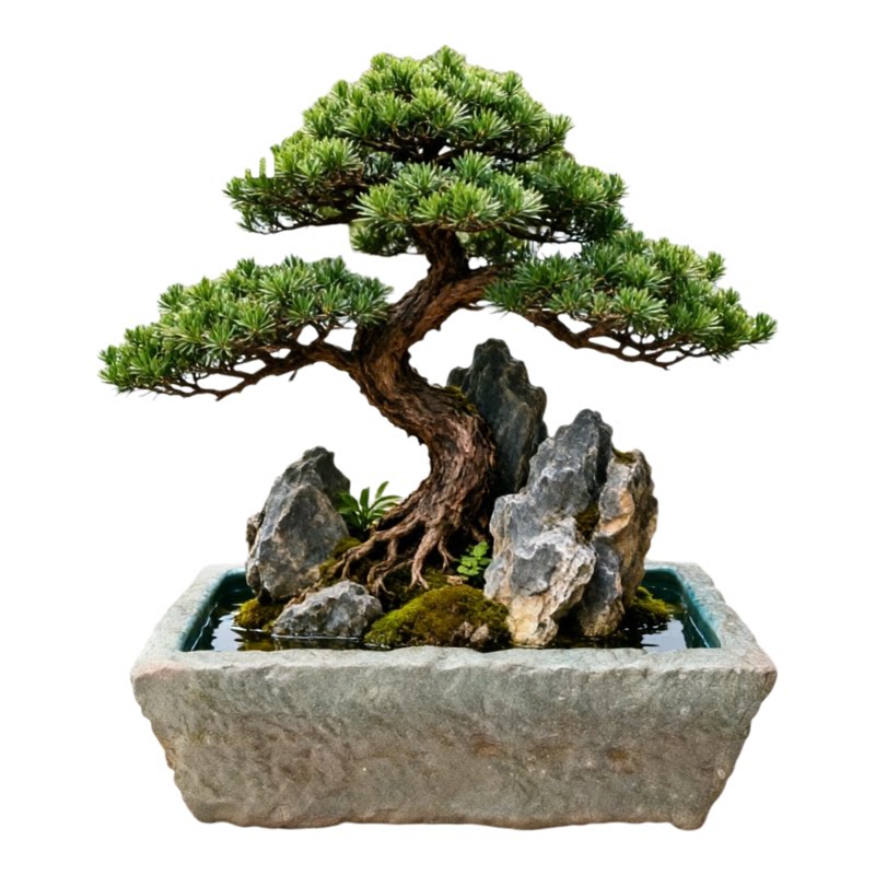 手工微瑕无孔石槽水培盆景特价