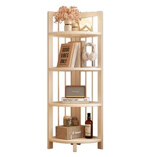 转角柜奶油风置物架客厅家用90度墙角收纳架子非实木多层三角书架