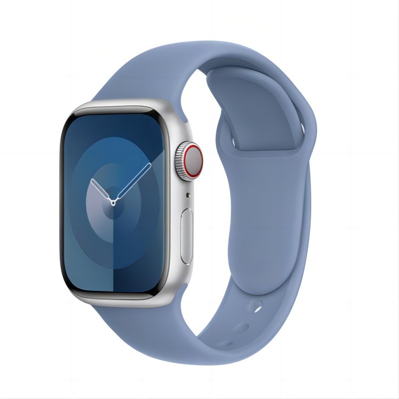 适用iwatch9表带s8苹果手表applewatch7代SE6/4/5/3代硅胶运动45/41透气新款44mm42女38/40男女Ultra表带