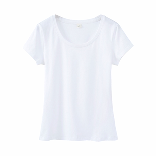 2025新款纯白色短袖t恤女夏修身显瘦百糖果色搭半袖简约棉质体恤