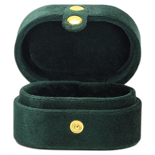 京梵便携丝绒小戒指盒抗氧化复古高端珠宝收纳盒高品质随身首饰盒