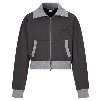 MOUSSY 冬季新品美式休闲贴布刺绣运动卫衣外套028HAZ90-1471