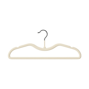 矮脖子植绒衣架短颈抬高衣柜收纳用挂衣无痕防滑防鼓包不掉毛衣撑