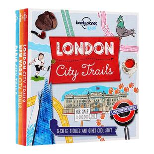 旅行 LP 孤独星球纽约巴黎伦敦3册合售 Lonely Planet City Trails Paris London New York英文原版绘本 城市历史景点科普读物