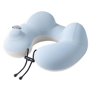 巴迪高按压式驼峰充气u型枕长途高铁二等座飞机睡觉神器旅行便携