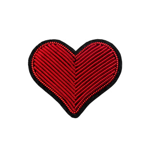 灵心造印度丝手工刺绣红色爱心胸针胸花设计感小众高级感别针配饰