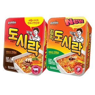 热巴同款泡面paldo八道牛肉碗面泡菜拉面辣白菜面韩国进口方便面