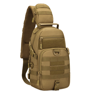 守护者胸包男帆布休闲户外运动多功能单肩斜挎包大容量弹弓路亚包