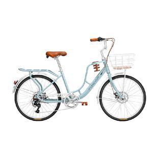 永久自行车女式单车26寸轻便普通代步通勤老式复古24寸淑女学生车