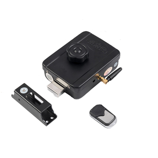 隐形遥控智能门锁家用指纹密码刷卡电子防盗锁无线暗锁大门牛头锁