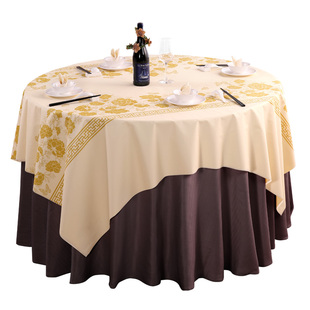 素黄一次性桌布环保桌布加厚家用长方形圆桌牡丹黄台布防水餐桌布