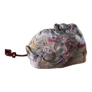 西泠印社昌化鸡血石古兽钮手把件挂件手工雕刻精品文房把玩摆件孤品一物一拍送礼收藏