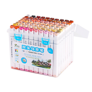 美卡勒软头肤色马克笔双头油性速干不透色80色24色漫画肉色36色皮肤色绘画美术生学生画画动漫专用肤色系套装
