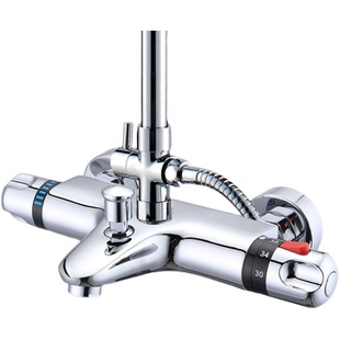 全铜淋浴花洒龙头热水器太阳能恒温阀冷热混水阀暗装自动控温阀