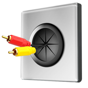 木林森空白面板带出线孔电视机穿线孔线盒堵洞86型开关装饰遮挡