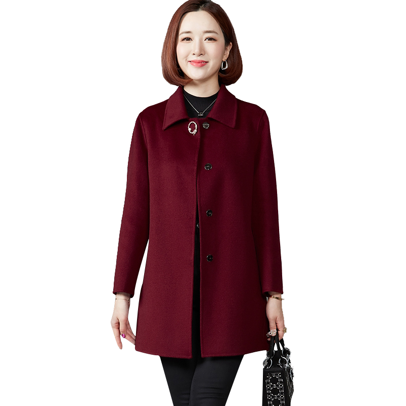 卡若维娅双面呢子大衣毛呢外套女