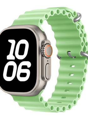 适用applewatch海洋硅胶手表带