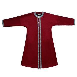 十里七巷 金陵日报 针织立领弓袋袖长大衣改良汉元素秋冬汉服