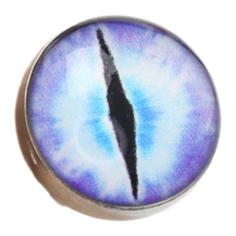 Shinma 原创配色钛钢猫眼蜥蜴恶龙瞳孔眼睛舌钉舌环 土酷辣妹亚比