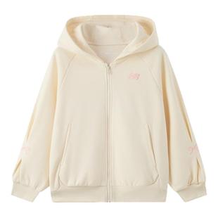 New Balance nb童装女童春秋甜美印花刺绣连帽外套夹克ND4DF33022