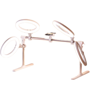 小天直播补光灯主播专用直播间专用led桌面支架柔光美颜灯抖音打光拍照摄影美食珠宝带货美妆桌面圆形面光灯