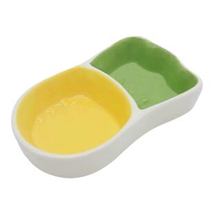 寄居蟹双格三格水盆～大小饲养箱可用清新色防倾倒陶瓷易清洗