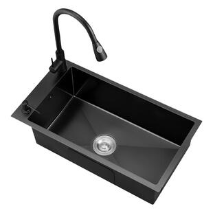 纳米厨房手工家用小水槽单槽304不锈钢洗菜盆左侧吧台洗碗池台下