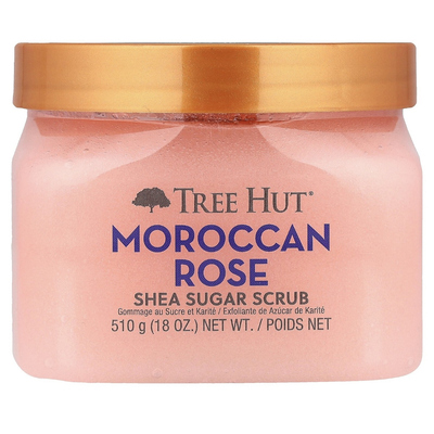 Tree Hut乳木果糖磨砂膏摩洛哥玫瑰身体磨砂膏去角质保湿510g
