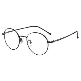 纯钛超轻超薄老花镜男款高清老人抗辐射防蓝光兰光复古圆框眼镜篮