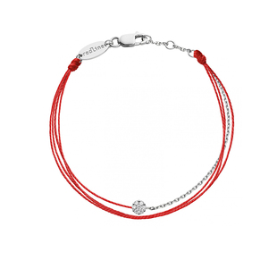 redline红绳女士Illusion 0.05克拉圆形钻石款式新颖别致手链