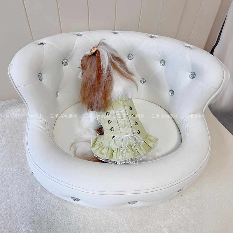 宠物猫咪绑带裙子图纸狗狗衣服比熊博美服饰公主装纸样模板样版