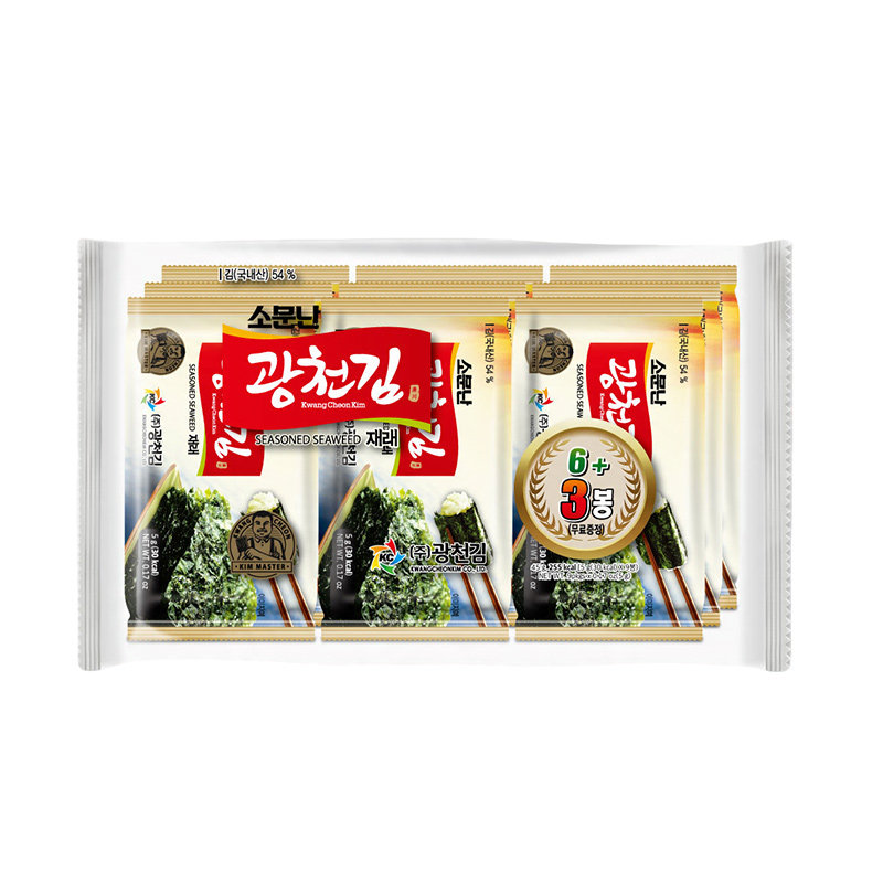 韩国广川传统6+3海苔45g