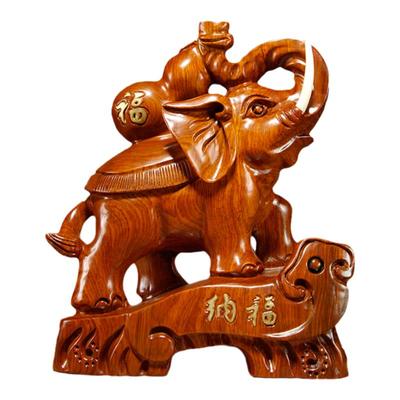 大象摆件家居客厅开业礼品木雕